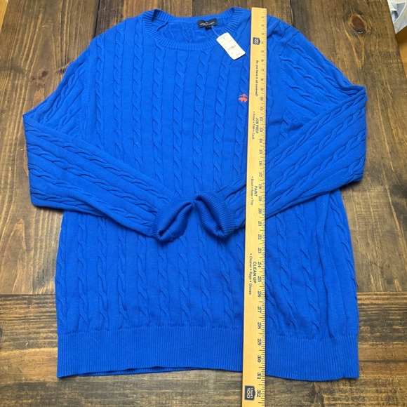 Brooks Brothers XXL Blue Supima Cotton Cable Knit Crew Neck Sweater NWT - Picture 5 of 7